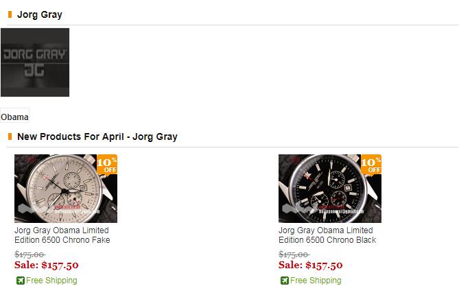 Jorg Gray Replica Watches